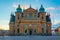 Sunset view of Kalmar cathedral in Sweden