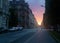 Sunset view of the Lille Streets in France