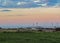 Sunset view of the Maltese countryside from Mdina walls, Malta, Europe