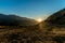 Sunset view from manu rishi temple in himachal