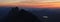 Sunset view from mount Titlis, Switzerland.