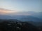 Sunset view in from a mountain in Dalhousie city