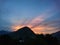 Sunset view at mountains area of Gilgit, evening time clear sky