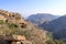 Sunset view in the mountains of Jebel Akhdar, close to Sayq, Oman