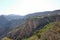 Sunset view in the mountains of Jebel Akhdar, close to Sayq, Oman