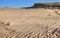 Sunset view of nordic dunes and Baltic sea at Curonian spit, Nida, Klaipeda, Lithuania