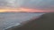 Sunset view on the ocean beach 4k