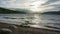 Sunset view over Loch Ness from Dores Beach view point, Inverness, United Kingdom.