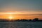 Sunset view over the Long Beach skyline from the Belmont Pier in Long Beach, California