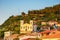 Sunset view over the picturesque coastal town of Kyparissia located in northwestern Messenia, Trifylia, Peloponnese, Greece