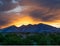 Sunset view over the San Francisco peaks in Northern Arizona 1