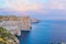 Sunset view over Ta Cenc cliffs on Gozo, Malta