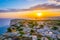 Sunset view over Ta Cenc cliffs on Gozo, Malta