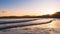 Sunset view of the Pacific Ocean shoreline, Drakes Beach, Point Reyes National Seashore, California