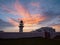 Sunset view of the Penghu lighthouse