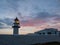 Sunset view of the Penghu lighthouse