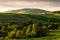 Sunset view of Pienza