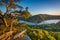 Sunset view of the Potomac River, from Weverton Cliffs, near Harpers Ferry, West Virginia