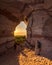 Sunset view through the rock. Arenite hole, in Jalapao, Brazil. Pedra furada.