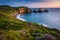 Sunset view of Rodeo Beach, at Golden Gate National Recreation