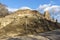 Sunset view of Ruins of fortifications of ancient Roman city of Diocletianopolis, Hisarya, Plovdiv Region, Bulgaria