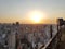 Sunset view from Sao Paulo downtown rooftop