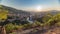 Sunset view of Sarajevo from most popular panoramic spot in Sarajevo timelapse.