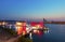 Sunset view of Seoul city banpo Park artificial island