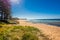 Sunset view of Shelly Beach at Caloundra, Sunshine Coast, Queensland, Australia