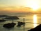 Sunset view of the Shimanami Kaido from Kirosan Observatory Park, Seto Inland Sea, JAPAN. Also can see the Kurushima-Kaikyo Bridge