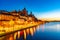 Sunset view of Soder malastrand waterfront in Stockholm, Sweden