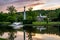 Sunset view of Soldiers and Sailors Memorial in Edgemont Park