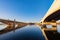 Sunset view of the Tempe Town Lake Rural Road Bridge