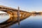 Sunset view of the Tempe Town Lake Rural Road Bridge