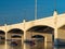 Sunset view of the Tempe Town Lake Rural Road Bridge