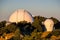 Sunset view towards observatories on top of Mt Hamilton, San Jose