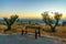 Sunset view from the trail towards Gush Dan, Migdal Tsedek