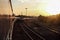 Sunset view from the train window, Indian Railways