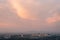 Sunset view of University City, from Mount Soledad in La Jolla, San Diego, California