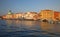 Sunset view of the Venice / river and historical architecture
