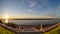 Sunset view on Volga river from Chkalov ladder in Nizhny Novgorod