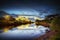 Sunset view from a water canal on Serangan Island