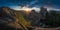 Sunset at Viewpoint on Oresnik Peak in Jizera Mountains, Hejnice, Czech Republic