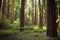 Sunset Views in the Redwood Forest, Humboldt Redwoods State Park, California