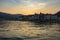 Sunset on village Baska, island Krk Croatia