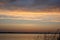 Sunset on the Volga River in Russia