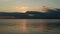 Sunset on the Volga river, time-lapse