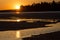 Sunset in Voyageurs National Park Minnesota