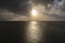 Sunset at the Wadden Sea of the North Sea, St. Peter Ording, Germany