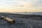 Sunset on Waiotahe Beach, a popular beach holiday destination near Opotiki, Bay of Plenty